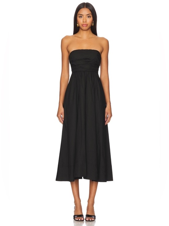 A.L.C. Dresses & Skirts - A.L.C Strapless Ruched Bodice Tate Poplin Dress Black